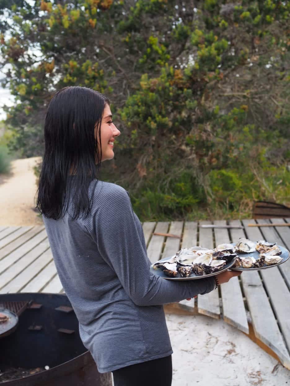 Mussels served on the wukalina walk