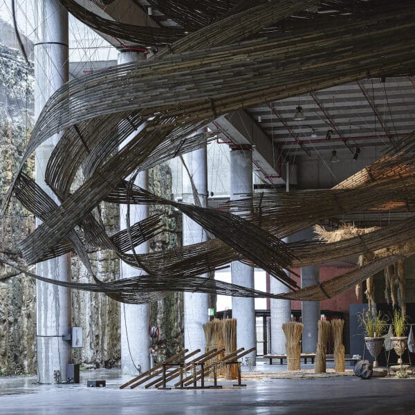 Installation view, 23rd Biennale of Sydney, rīvus, 2022, The Cutaway at Barangaroo | Photography—Courtesy of Biennale of Sydney/ Document Photography