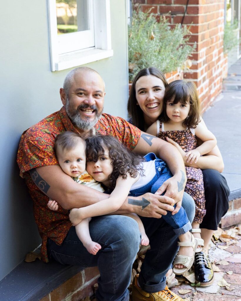 Abdul-Rahman Abdullah, Anna Louise Richardson and their three children. Photo: Bo Wong.