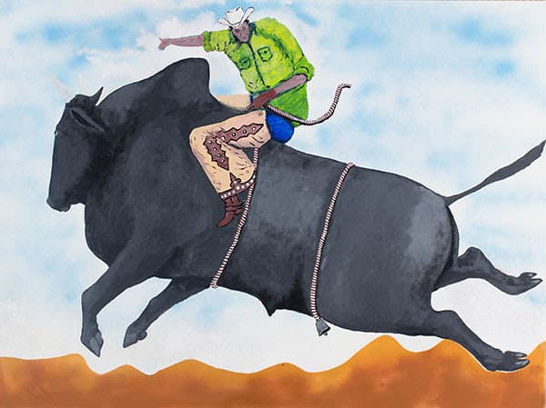 Mervyn Street Bull ride