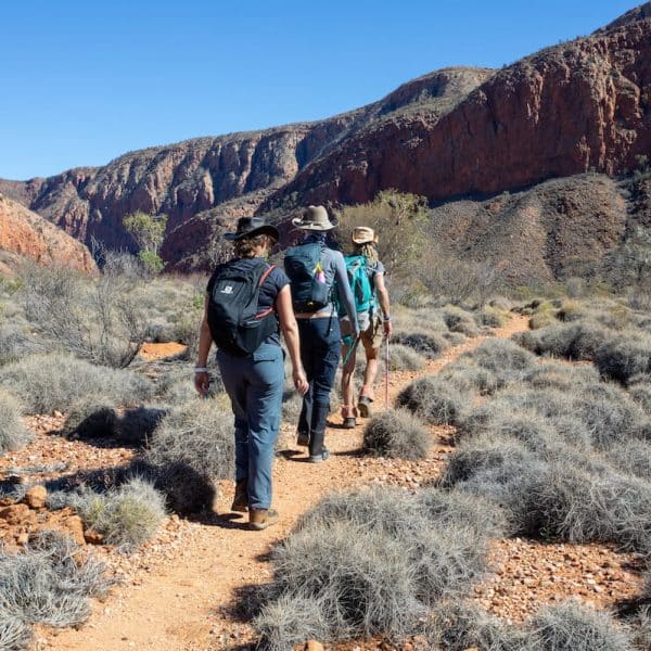 Women on the Larapinta Trail with Australian Walking Holidays photo credit Cathy Finch Photography