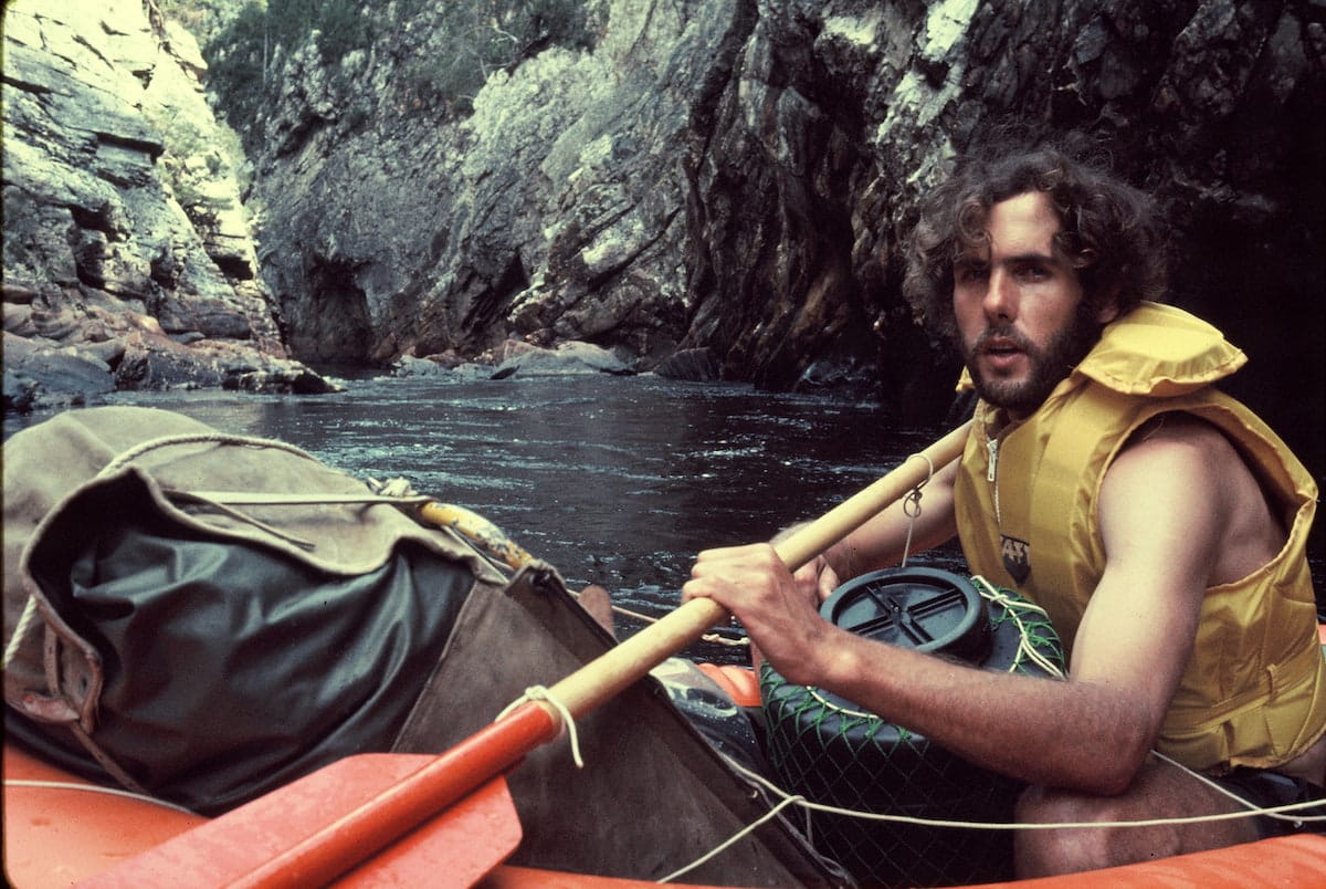 THE GIANTS Bob Brown rafting the Franklin river for the 1st time 1976