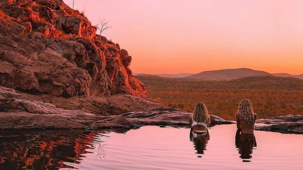 Gunlom Falls Upper Pools, Kakadu National Park. (Supplied: Kakadu Tourism)