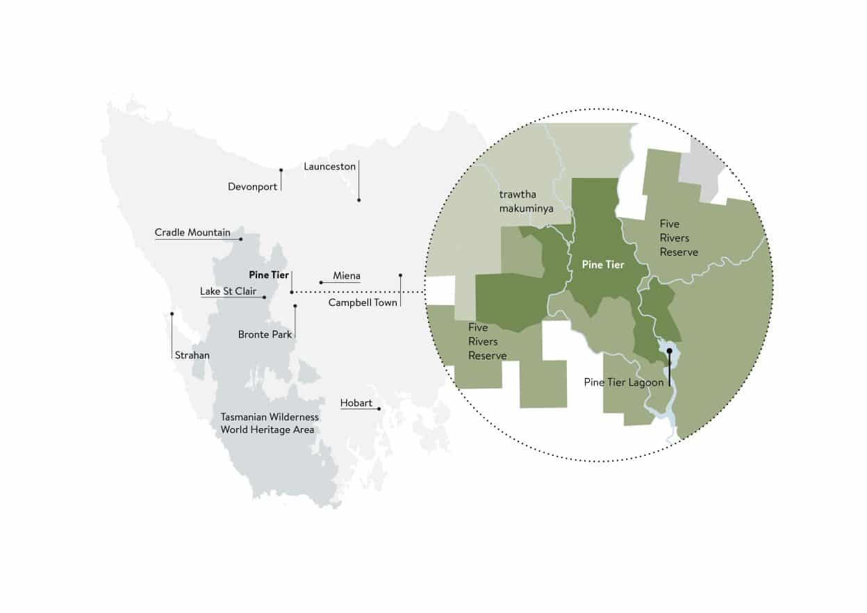 Tasmanian Land Conservancy Map - Pine Tier